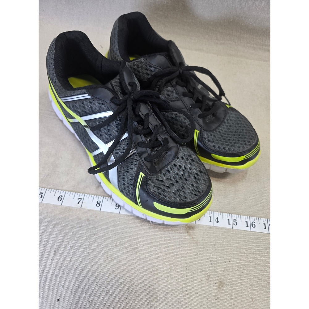 Zone Pro Mens Mesh Running Shoes Black Neon Yellow Athletic‎ Sneakers Size 10
